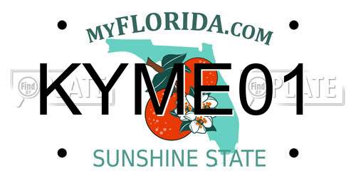 KYME01 Florida License Plate