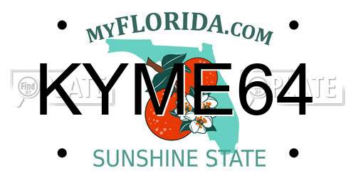KYME64 Florida License Plate