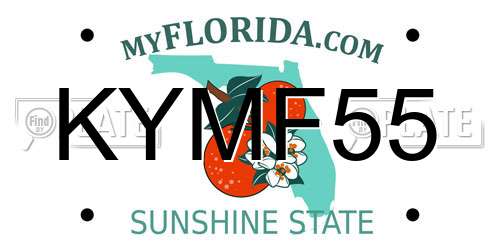 KYMF55 Florida License Plate