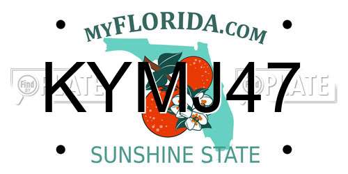 KYMJ47 Florida License Plate