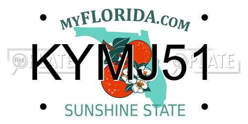 KYMJ51 Florida License Plate