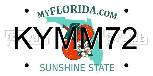 KYMM72 Florida License Plate