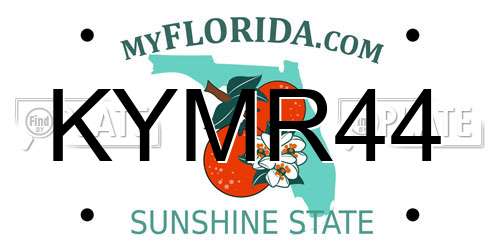 KYMR44 Florida License Plate