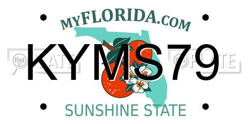 KYMS79 Florida License Plate