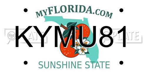 KYMU81 Florida License Plate