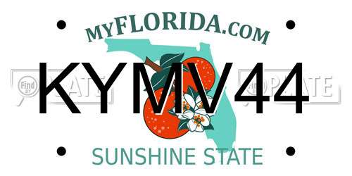 KYMV44 Florida License Plate