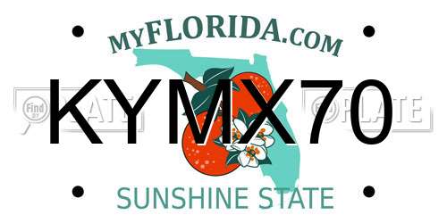 KYMX70 Florida License Plate