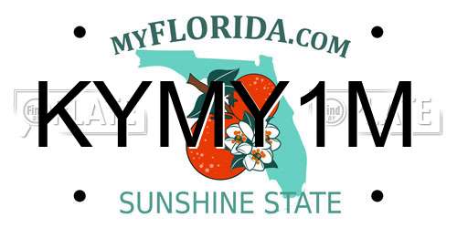 KYMY1M Florida License Plate