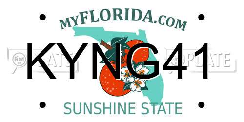 KYNG41 Florida License Plate