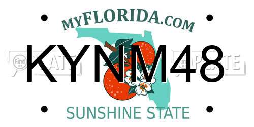 KYNM48 Florida License Plate