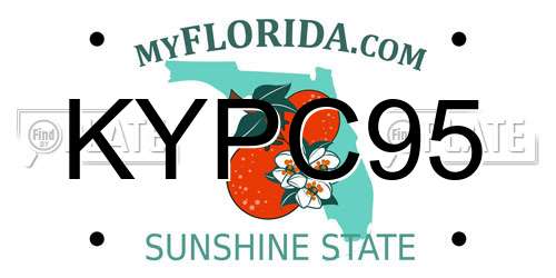 KYPC95 Florida License Plate