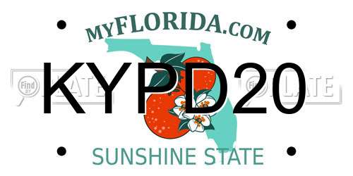 KYPD20 Florida License Plate