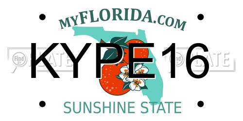 KYPE16 Florida License Plate
