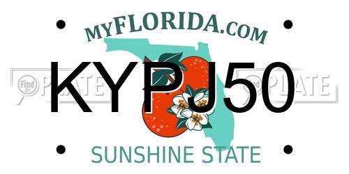 KYPJ50 Florida License Plate