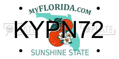 KYPN72 Florida License Plate