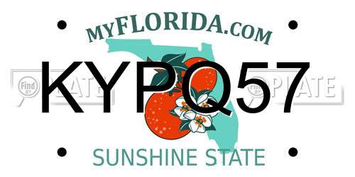 KYPQ57 Florida License Plate