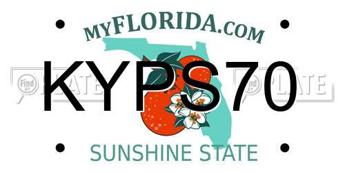 KYPS70 Florida License Plate