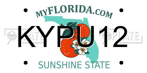 KYPU12 Florida License Plate