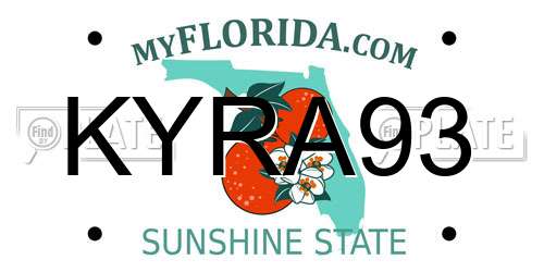 KYRA93 Florida License Plate