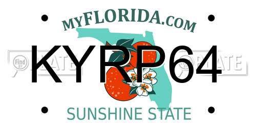 KYRP64 Florida License Plate