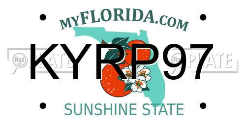 KYRP97 Florida License Plate