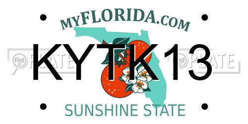 KYTK13 Florida License Plate