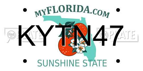 KYTN47 Florida License Plate