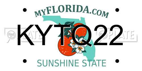 KYTQ22 Florida License Plate