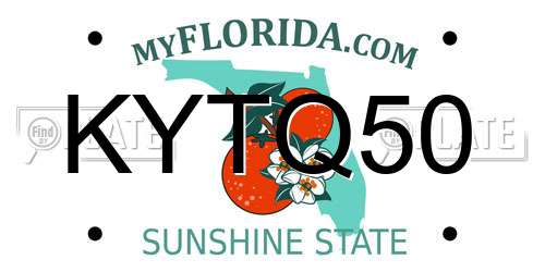 KYTQ50 Florida License Plate