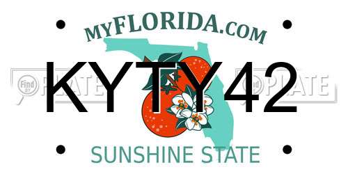 KYTY42 Florida License Plate
