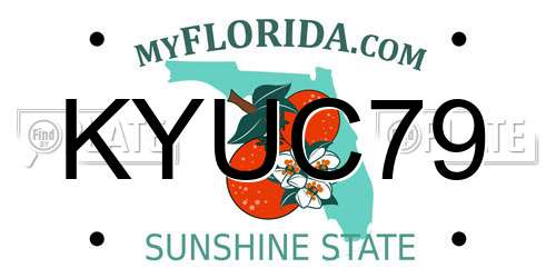 KYUC79 Florida License Plate