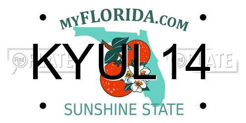 KYUL14 Florida License Plate