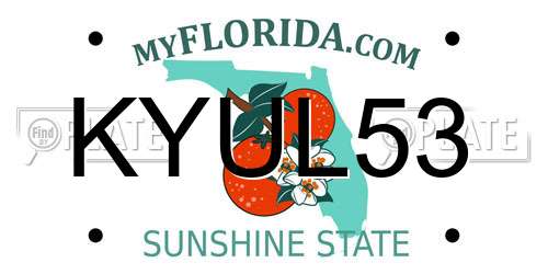 KYUL53 Florida License Plate