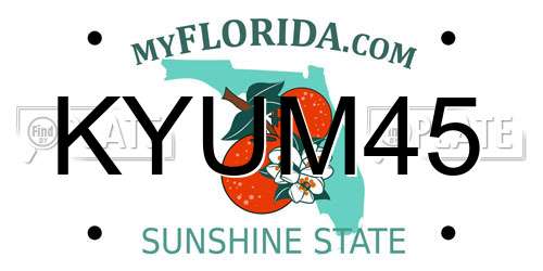 KYUM45 Florida License Plate