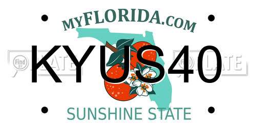 KYUS40 Florida License Plate