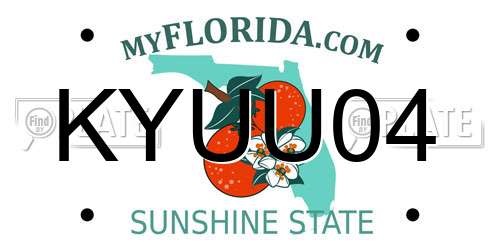 KYUU04 Florida License Plate
