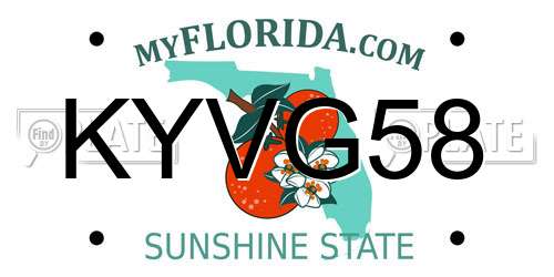 KYVG58 Florida License Plate
