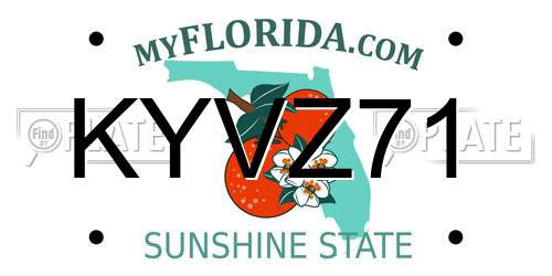 KYVZ71 Florida License Plate
