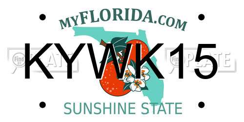 KYWK15 Florida License Plate