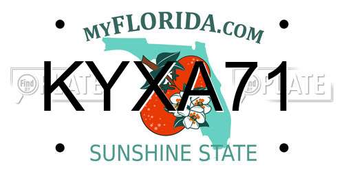 KYXA71 Florida License Plate