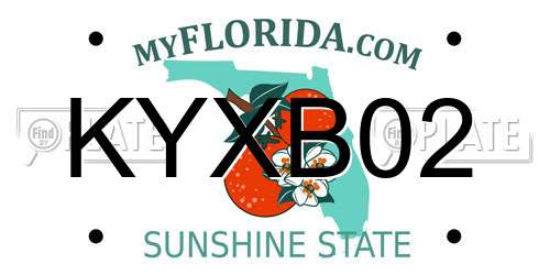 KYXB02 Florida License Plate