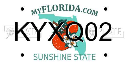 KYXQ02 Florida License Plate