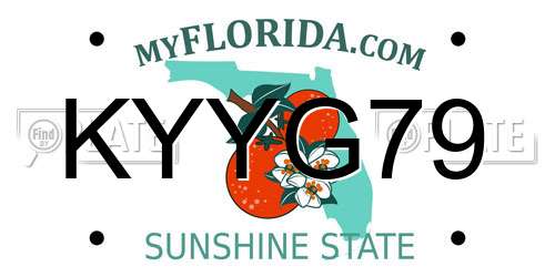 KYYG79 Florida License Plate