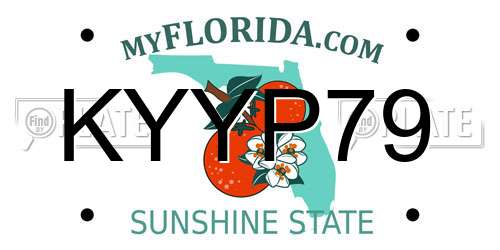 KYYP79 Florida License Plate