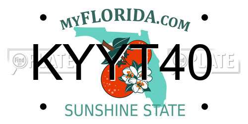 KYYT40 Florida License Plate
