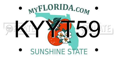 KYYT59 Florida License Plate