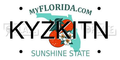 KYZKITN Florida License Plate