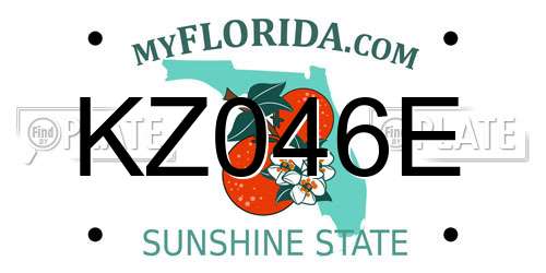 KZ046E Florida License Plate