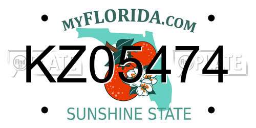 KZ05474 Florida License Plate