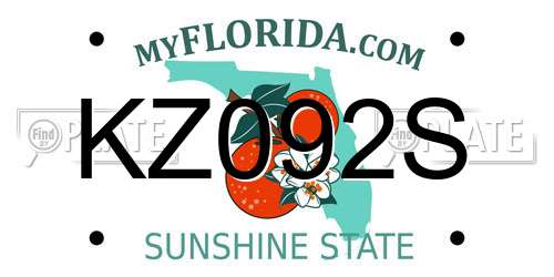 KZ092S Florida License Plate